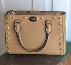 Michael Kors XS Satchel - Kellen, Brown , Studded, NWT
